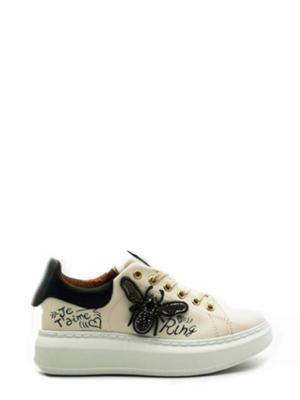 GAETA BEIGE/NERO SNEAKERS DONNA