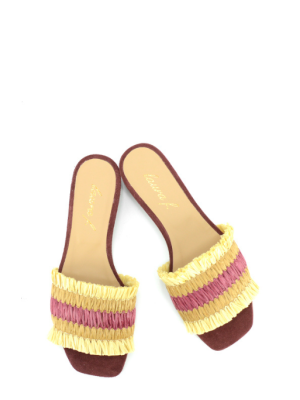 L20 BORDEAUX CIABATTINA TACCO BASSO FRANGE – LAURA F