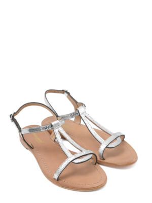 HAMAT SILVER SANDALO TACCO BASSO DONNA – LES TROPEZIENNES