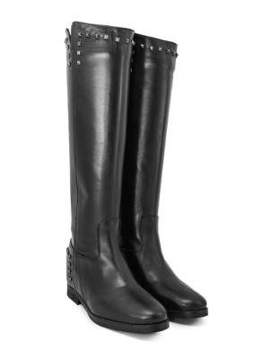 H103 VITELLO NERO STIVALE CAVALLERIZZO ZEP. INTERNA- ALLEGRA