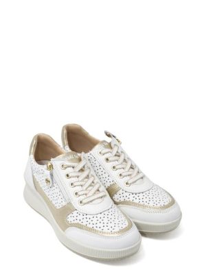 77692 11 BIANCO SNEAKER LACCI+LAMPO -ENVAL SOFT