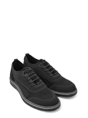 76083 00 FLYKNIT NERO SCARPA CASUAL TESSUTO UOMO -IGI&CO