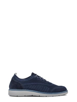76083 11 FLYKNIT BLU SCARPA CASUAL TESSUTO UOMO -IGI&CO