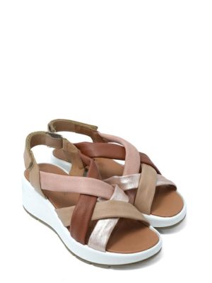 76667 11 TAUPE/BISCOTTO SANDALO FASCE INTRECCIATE -IGI&CO