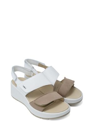 76665 00 MARMOTTA/BIANCO SANDALO BICOLOR 3 STRAPPI -IGI&CO