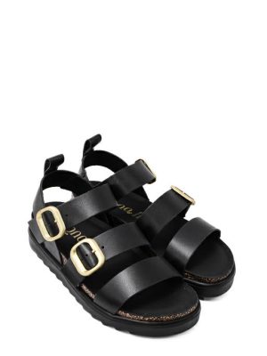 TUNEZ 127 VAQUETILLA NEGRO NERO SANDALO 3 FASCE - YOKONO