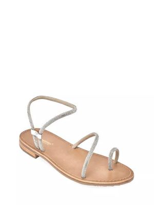 HODAXA ARGENTO SANDALO INFRADITO STRASS - LES TROPEZIENNES