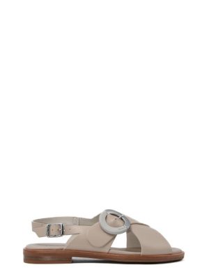 85P6 LONDON-S OYSTER SANDALO FASCE INCROCIATE+FIBBIA - FRAU