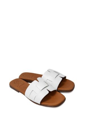 5550 DOYA BLANCO BIANCO CIABATTA IN PELLE - OH MY SANDALS