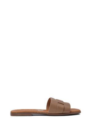 5550 DOYA TAUPE TORTORA CIABATTA IN PELLE- OH MY SANDALS
