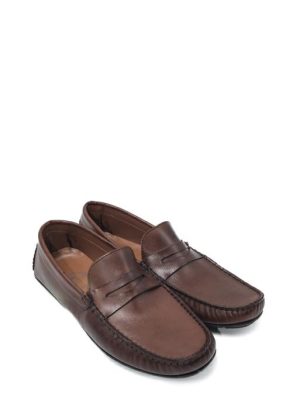 BOCCALEONE PELLE CUOIO MOCASSINO CAR SHOES - PRIMO EREDE