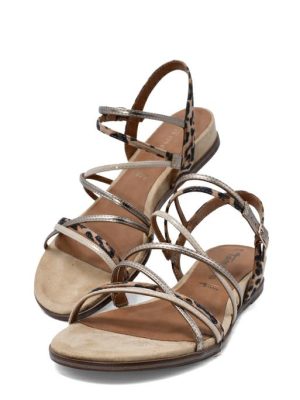 28103-42-445 TAN COMB SANDALO FASCETTE LEOPARDATO-TAMARIS
