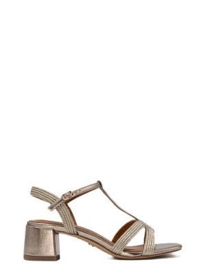 28244-44-900 BRONCE BRONZO SANDALO TACCO MEDIO LARGO-TAMARIS