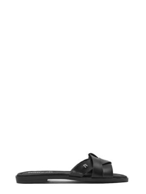 172804 NEGRO NERO CIABATTA BASSA A FASCE  - REFRESH