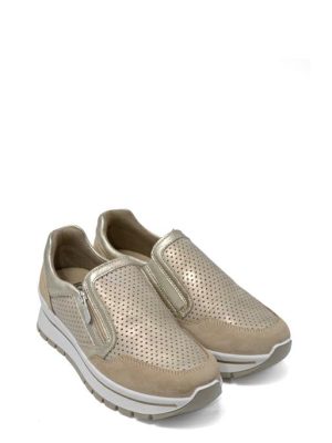 76606 33 AVORIO/PLATINO SNEAKER SLIP ON+LAMPO -IGI&CO
