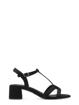 28244-44-001 BLACK NERO SANDALO TACCO MEDIO LARGO - TAMARIS