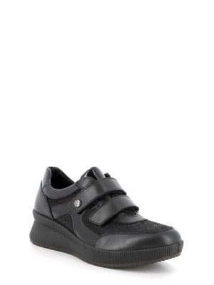67784 00 NAPPA NERO SNEAKER DOPPIO STRAPPO - ENVAL