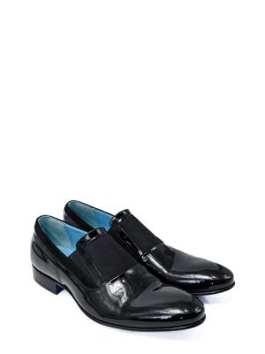 4138 VERNICE+CAMOSCIO NERO MOCASSINO SPOSO-NAZZARENO CARELLI