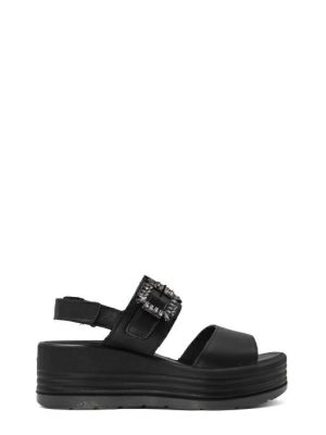 76673 00 NAP NERO SANDALO FIBBIA STRASS -IGI&CO