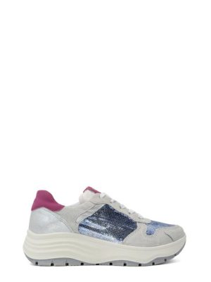 76638 22 CRISTAL SNEAKER ALLACCIATA CON PAILLETES -IGI&CO