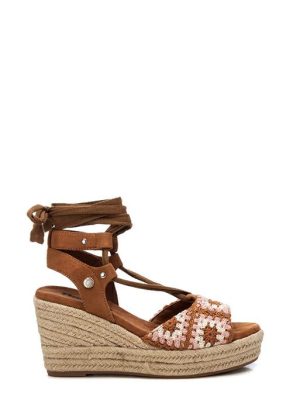 172792 CAMEL SANDALO IN CORDA CON LACCI SCHIAVA-REFRESH