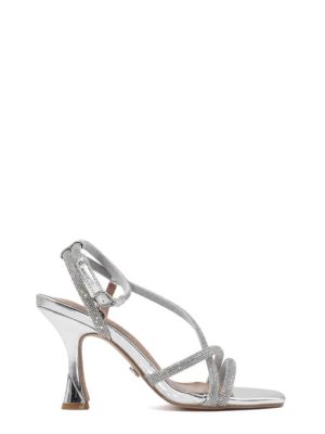 9585 LAMINATO ARGENTO SANDALO ELEGANTE CON STRASS-KHARISMA