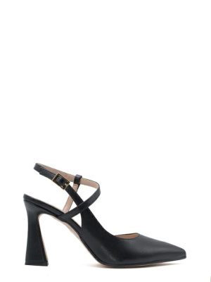 689 VIT NERO SLINGBACK TACCO ALTO A PUNTA - ANNO ZERO