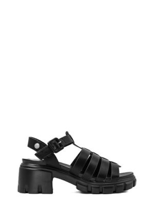 171540 NEGRO SANDALO TACCO MEDIO -  REFRESH