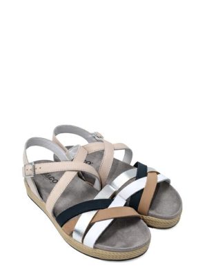 76721 00 VITELLO BIANCO/BEIGE SANDALO RAGNETTO -IGI&CO