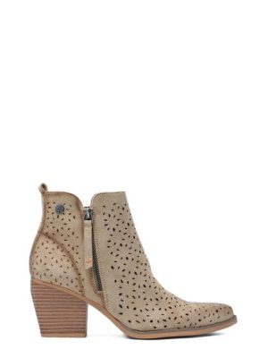 172519 BEIGE STIVALETTO TEXANO TRAFORATO - REFRESH