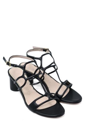 5367/2 SOFT NERO SANDALO TACCO LARGO MEDIO - ALBANO