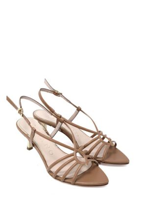 5344/1 SOFT CUOIO SANDALO SLINGBACK TACCO MEDIO - ALBANO