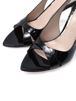 5410/1 VERNICE NERA SLINGBACK APERTO IN PUNTA - ALBANO
