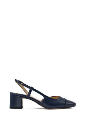 5710002 CAP BLU SLINGBACK PUNTINA TACCO MEDIO - OPEN TOO