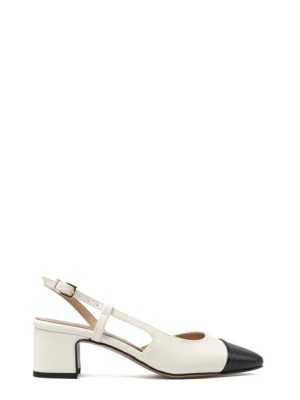 5710002 CAP NERO+BURRO SLINGBACK PUNTINA TACCO MEDI-OPEN TOO