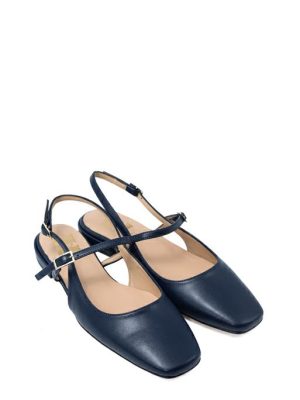 5066015 CAP BLU SLINGBACK PUNTA QUADRATA - OPEN TOO