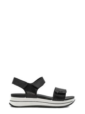 76754 00 NAPPA NERO SANDALO SPORT STRAPPO -IGI&CO