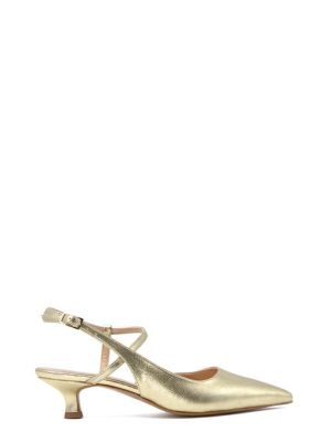 894M046 CAR PLATINO SLINGBACK TACCO BASSO - OPEN TOO