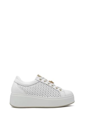 76572 22 NAPPA BIANCO SNEAKER TRAFORATA PLATFORM - IGI&CO