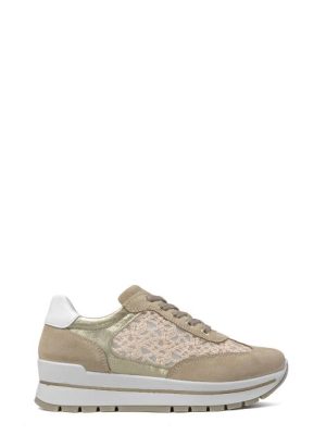 76603 33 NAPPA+RETE AVORIO SNEAKER -IGI&CO