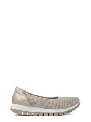 76585 22 FLYKNIT CREAM PLATINO BALLERINA/SLIP ON - IGI&CO