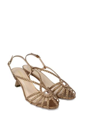 2030E CRISTAL BRONZE SANDALO TRECCE TACCO - MISS UNIQUE