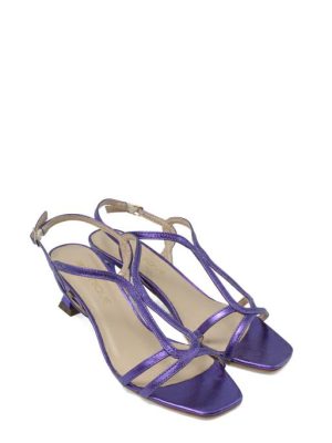 2228C CRISTAL PURPLE VIOLA SANDALO TACCO MEDIO - MISS UNIQUE