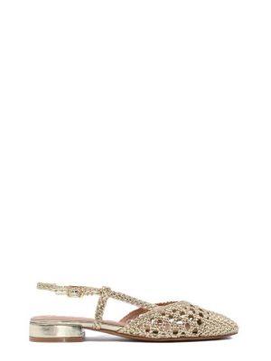 9037 LAMINATO PLATINO SANDALO SLINGBACK TRAFORATO-KHARISMA