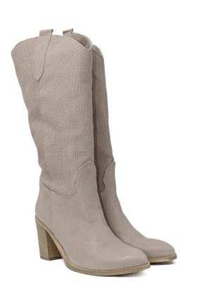 EMMA 34 LAV BEIGE STIVALE TEXANO TACCO MEDIO - LAWIA