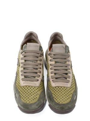 S6388-02 GREEN VERDE SNEAKER CASUAL TRAFORATA - SHOOTERS