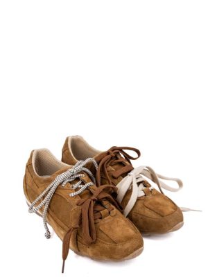 CLARA CROSTA CUOIO SNEAKER LACCI BICOLORE - VIA MONDANA