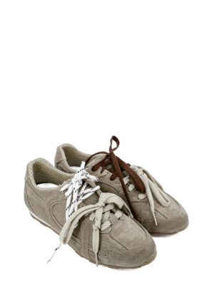 CLARA CROSTA TAUPE SNEAKER LACCI BICOLORE - VIA MONDANA