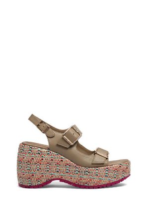 BUBBLE MILA SAND SANDALO ZEPPA ALTA 2 FIBBIE- FORNARINA GLAM