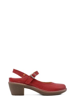 8350 LOTO ROJO SLINGBACK TACCO LARGO - JUNGLA